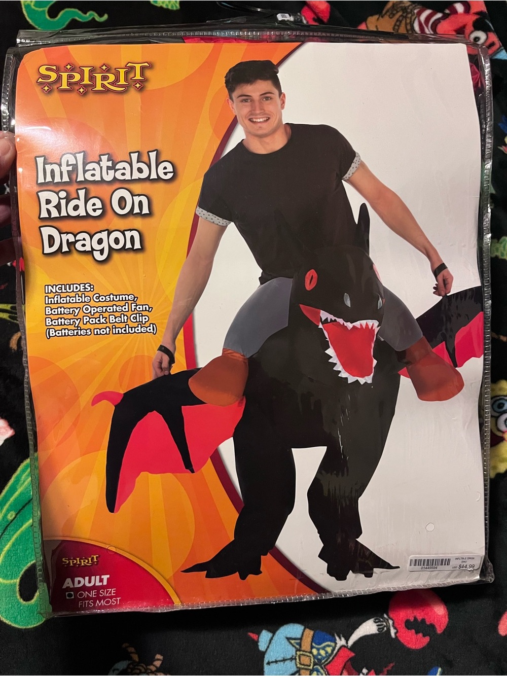 Spirit Inflatable Ride-On Dragon Costume - Black, Red, Orange